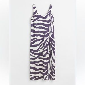 H&M Zebra Print Satin Slip Dress